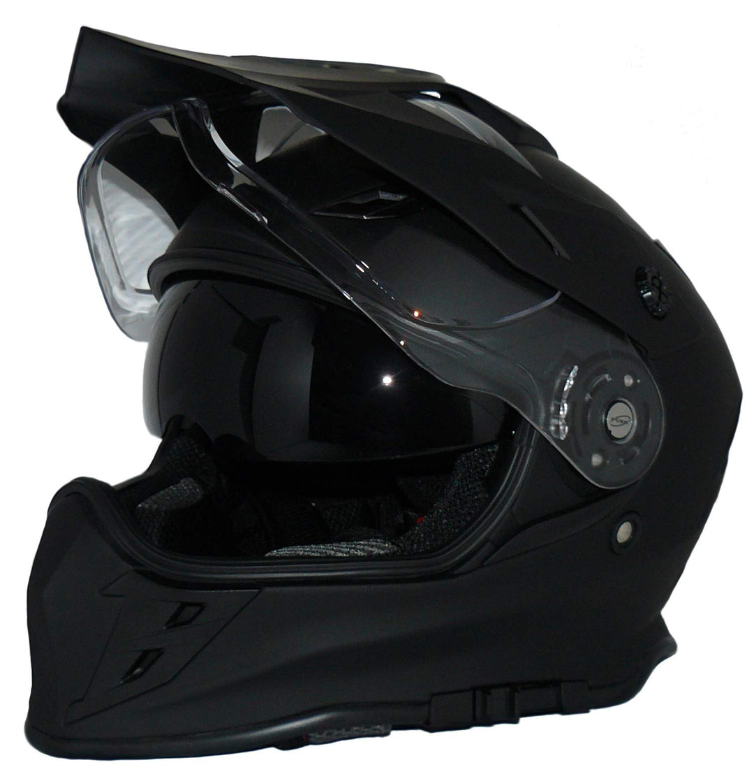 protectWEAR Herren mit Integrierter Sonnenblende und Visier V331-sm-s Crosshelm Endurohelm Motorradh