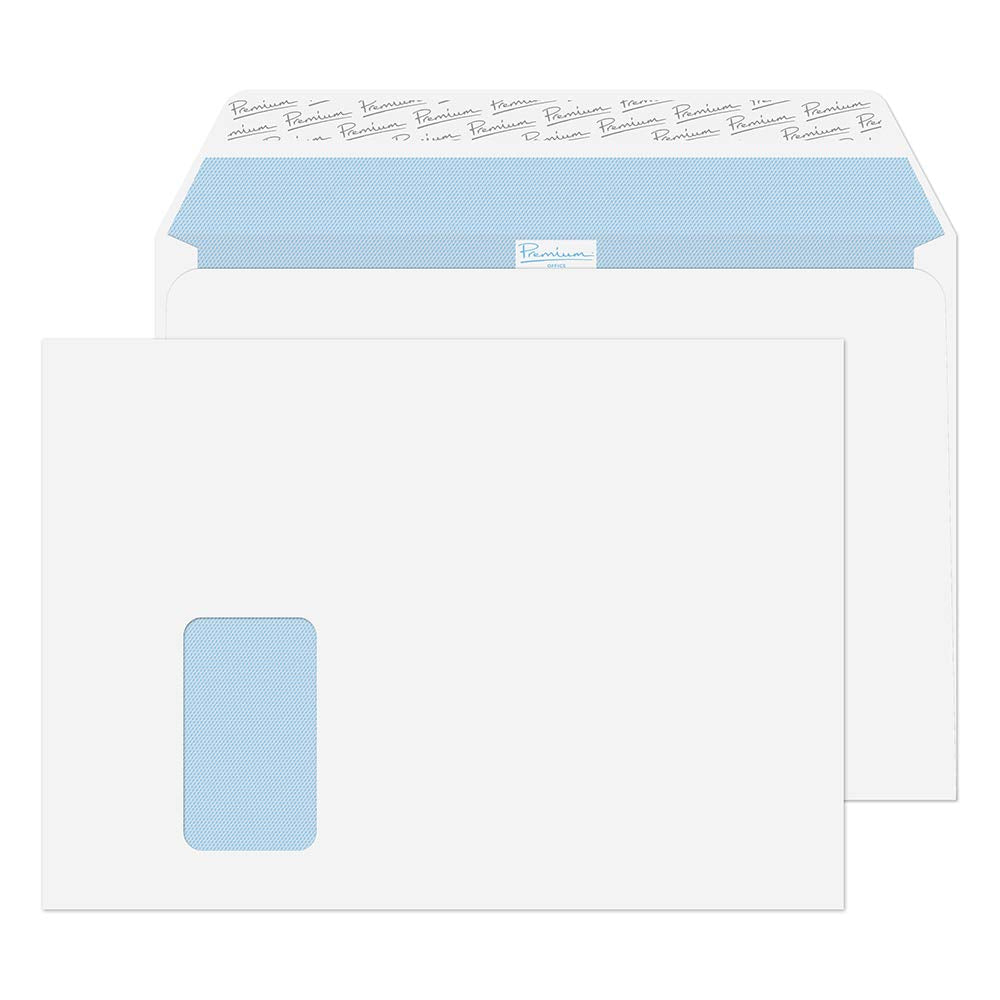 Blake Premium Office 36217 Briefumschläge Haftklebung Mit Fenster Ultra Weiss C4 229 x 324 mm - 120g
