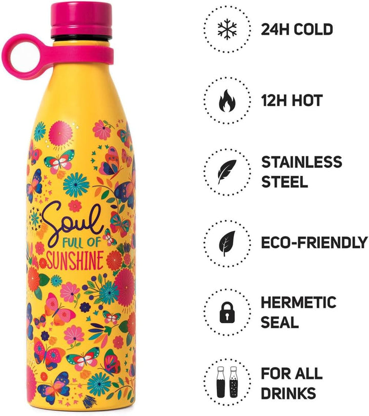 Legami - Hot&Cold, Thermoflasche 800 ml, Ø 8 cm, leicht und robust, luftdichter Verschluss, abnehmba