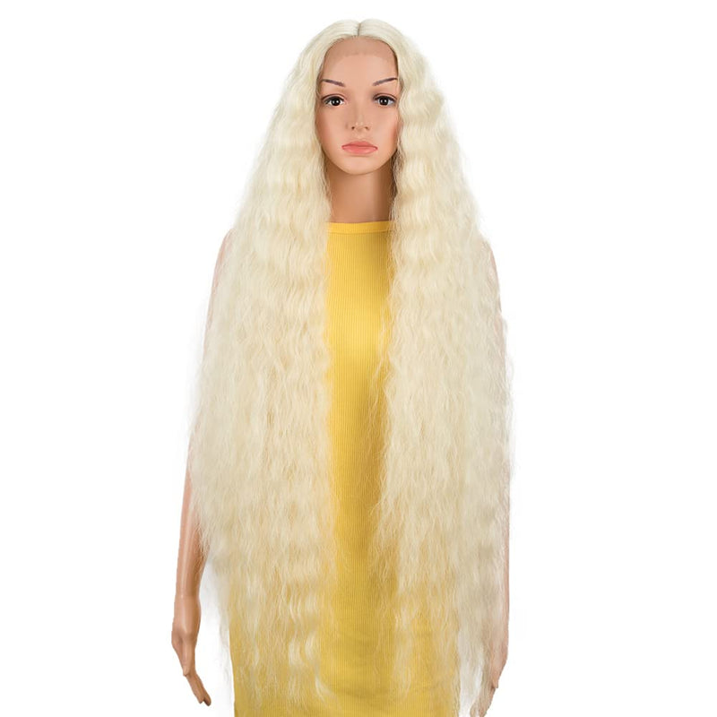 DÉBUT Lace Front Perücke Super lange gewellte Perücke für Damen 104 cm 280g Kunsthaar Hitzebeständig