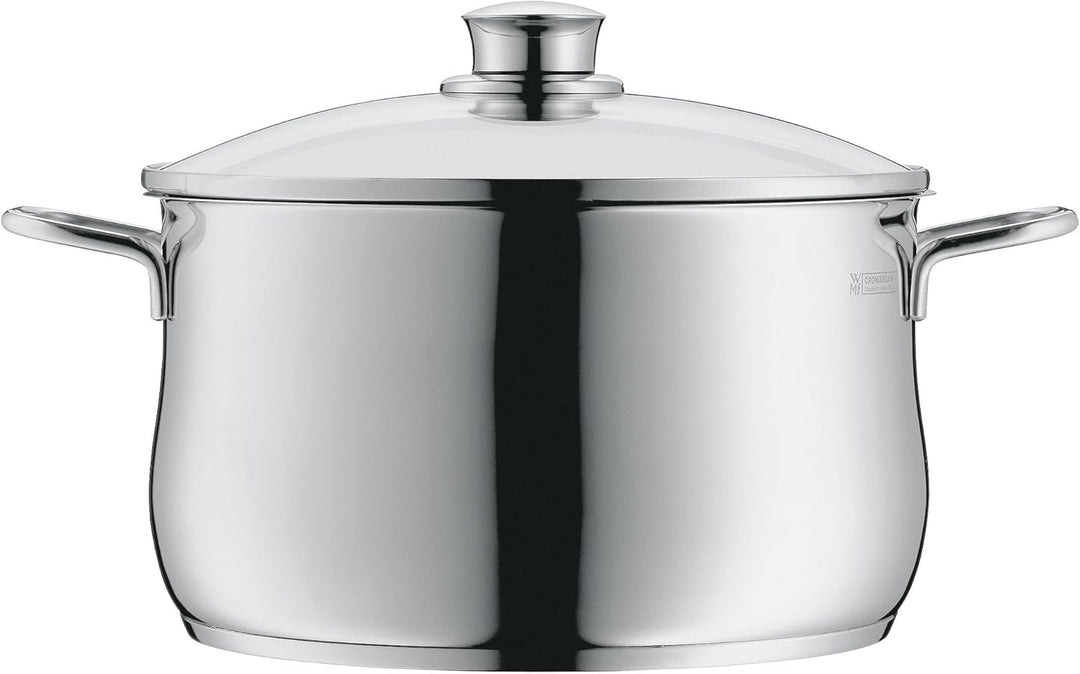 WMF Diadem Plus Topfset Induktion 10-teilig, Kochtopf Set mit Glasdeckel, Cromargan Edelstahl polier