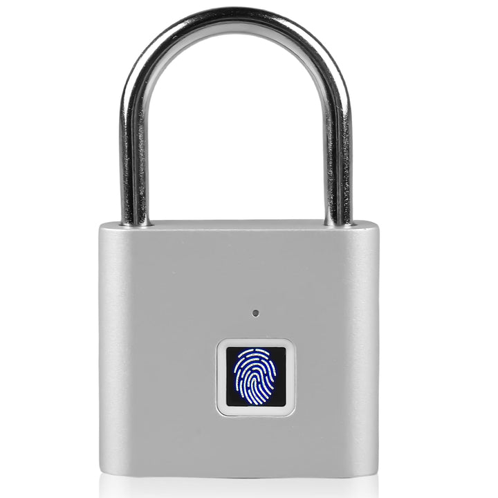 Fingerabdruck Schloss, Schloss mit Fingerabdruck, Smart Schloss Wasserdicht,USB-Aufladung,Vorhängesc