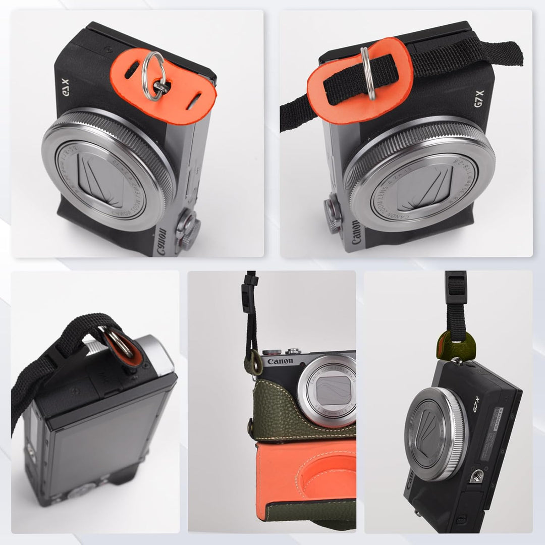 Rieibi G7 X G7X II G7X III Hülle, Vintage Leder Kameratasche für Canon PowerShot G7X G7X Mark II G7X