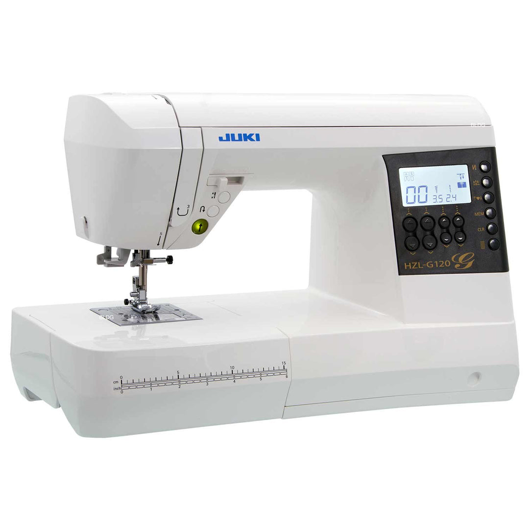 JUKI HZL-G120 Elektronische Nähmaschine, Metall, Weiss, 44,5 x 22,3 x 29,2 cm