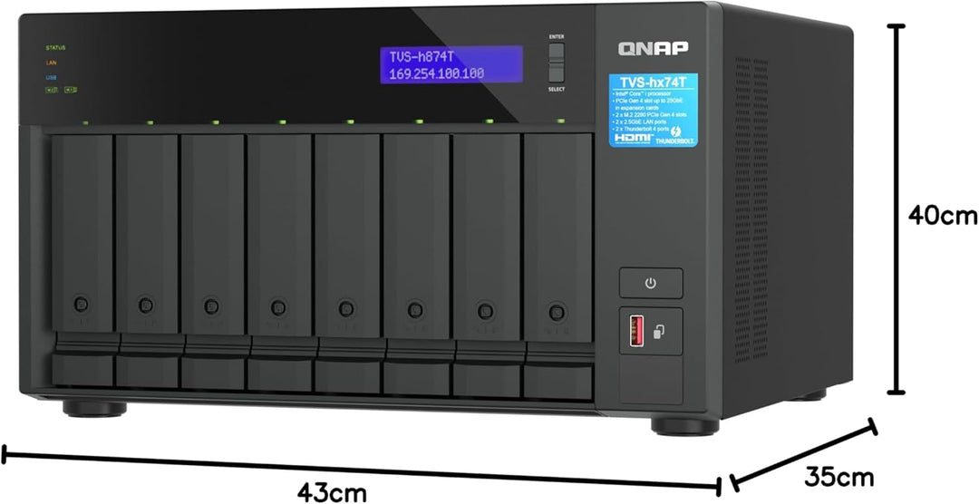 QNAP Systems TVS-H874T-I9-64G 8 Bay I9 16C