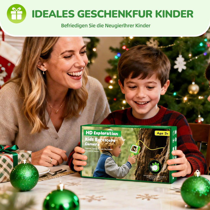 FINIBO Endoskopkamera Kinder – 2.4" Display Kids Endoscope, Spielzeug Endoskop mit Licht, Insekten B