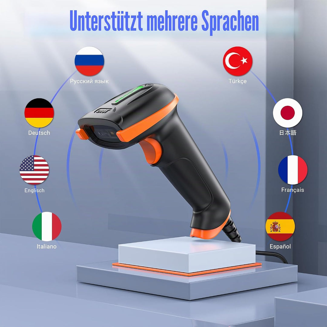 Tera Barcode Scanner 1D 2D QR Wired Handscanner Kabelgebundenes CMOS-Barcode-Lesegerät mit Stossfest