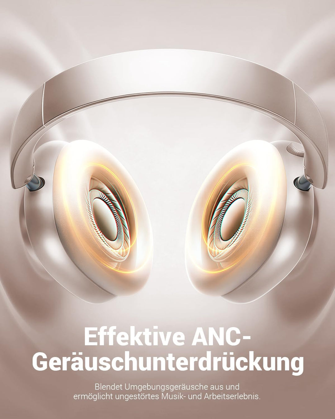 Wentronic Y01 Noise-Cancelling-Kopfhörer, Kabellose Over-Ear-Kopfhörer, Bluetooth 5.3, Hi-Res Sound,