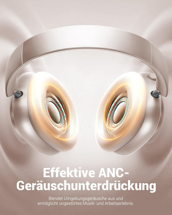 Wentronic Y01 Noise-Cancelling-Kopfhörer, Kabellose Over-Ear-Kopfhörer, Bluetooth 5.3, Hi-Res Sound,