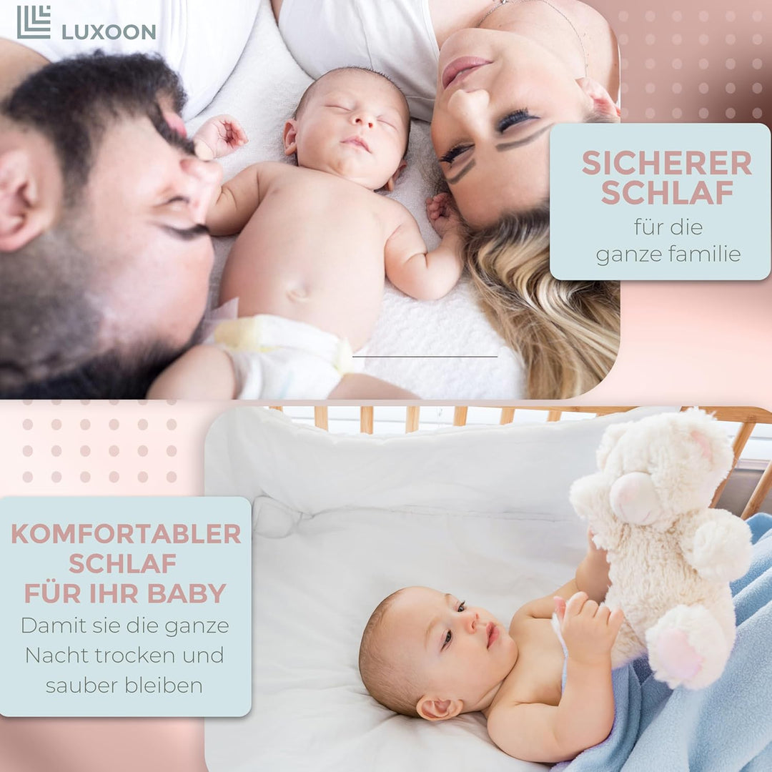 Luxoon 2er Pack Matratzenschoner 70x140 wasserdicht | Atmungsaktiver Schoner & Nässe-Schutz | matrat