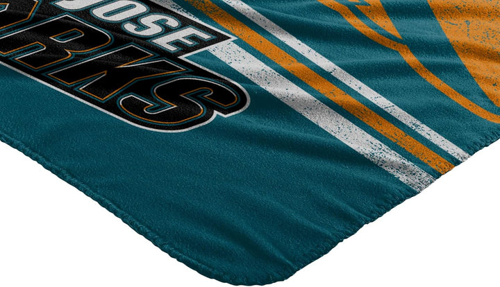 NHL Fade Away Fleece Decke 152 x 127 cm San Jose Sharks, San Jose Sharks