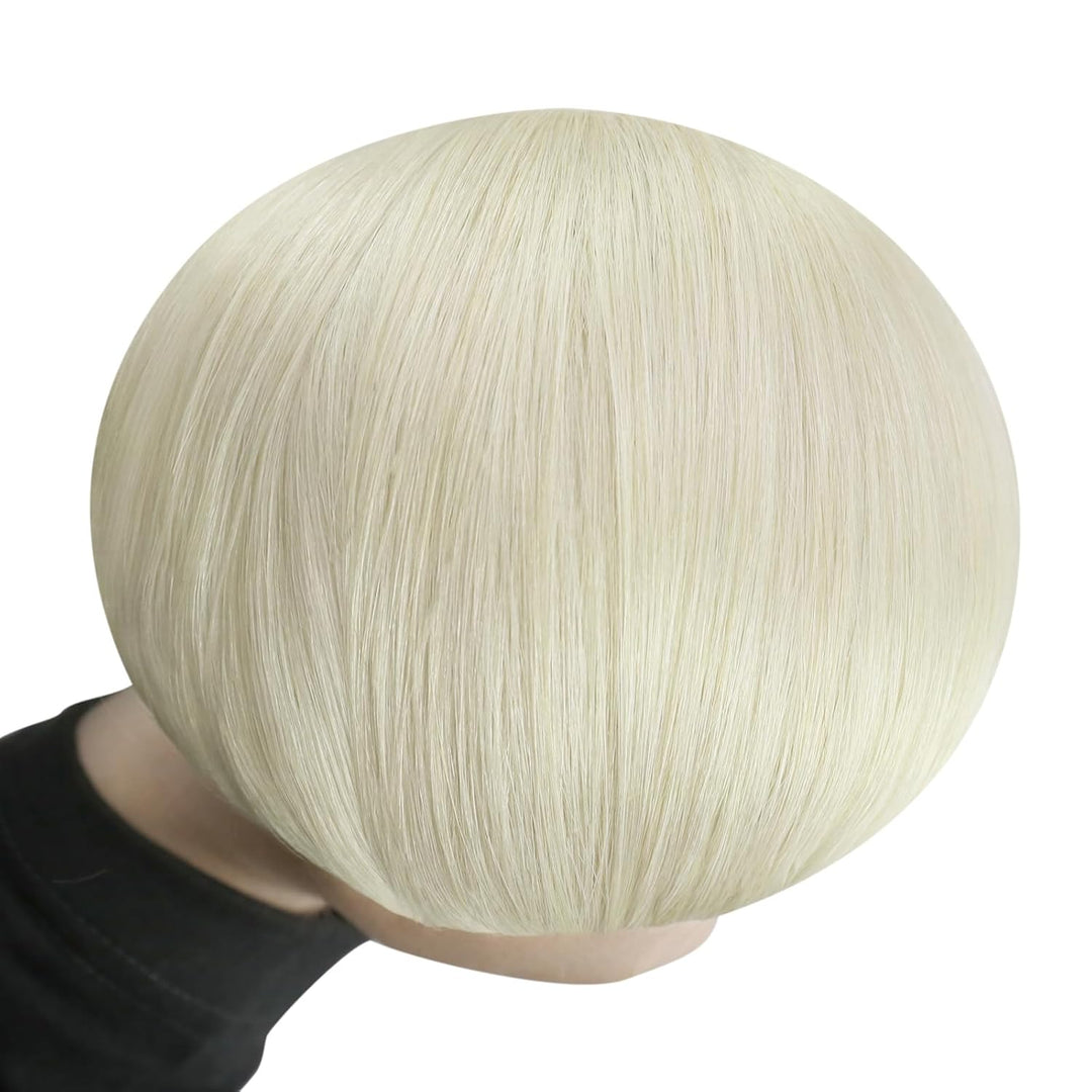 YoungSee Extensions Echthaar Bondings Blond 35cm Bonding Extensions Echthaar Platiblond Keratin Bond