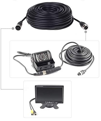 HUACHANG 33ft 10M 4 Pin Aviation Extension Wasserdichtes Kabel für 4 Pin Monitor Truck Van Trailer R