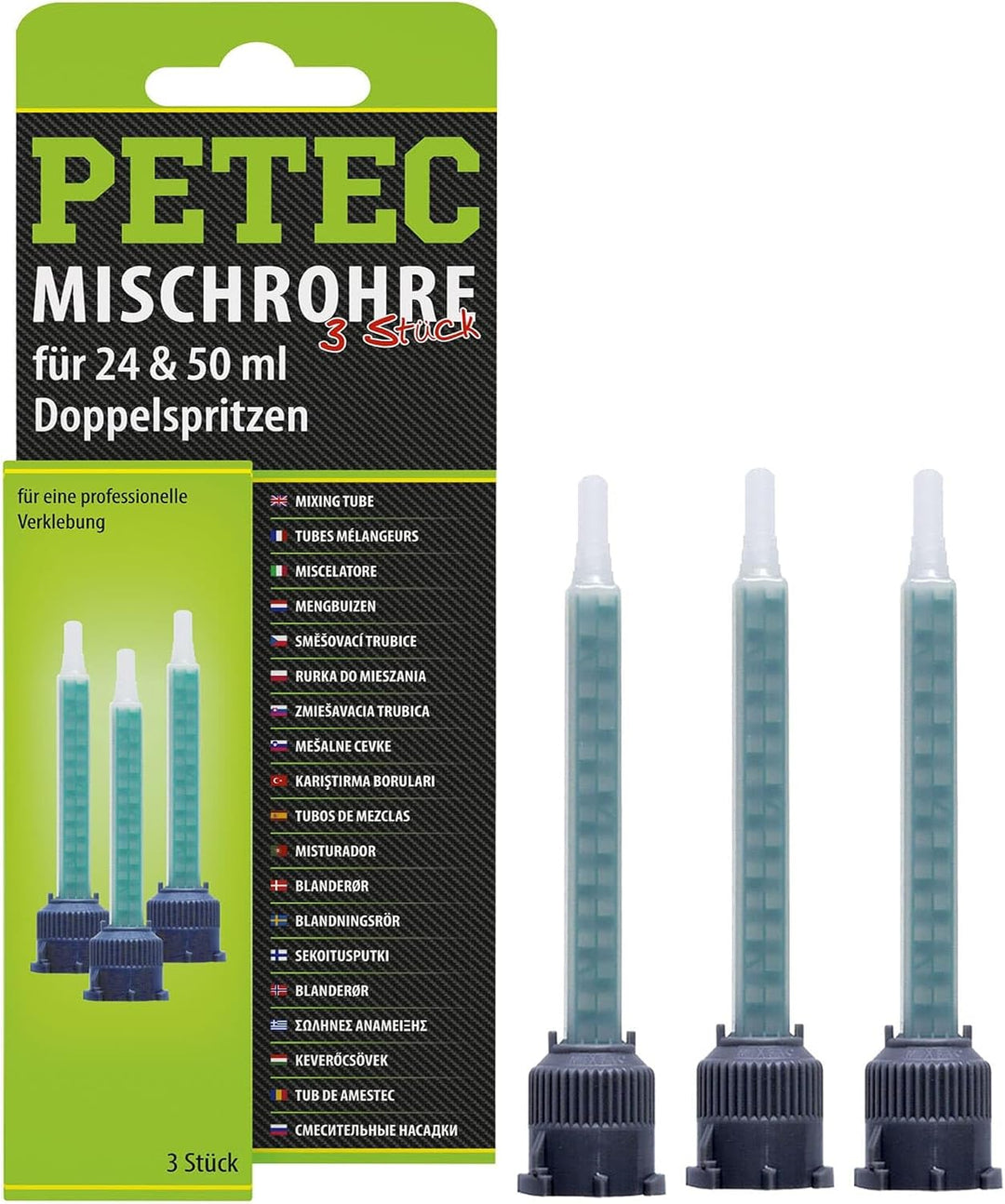 BandelOne enthält 2x3er Pack PETEC Mischrohr Statikmischrohr Fuer 24 &amp; 50 ML Spritze Doppelspritze