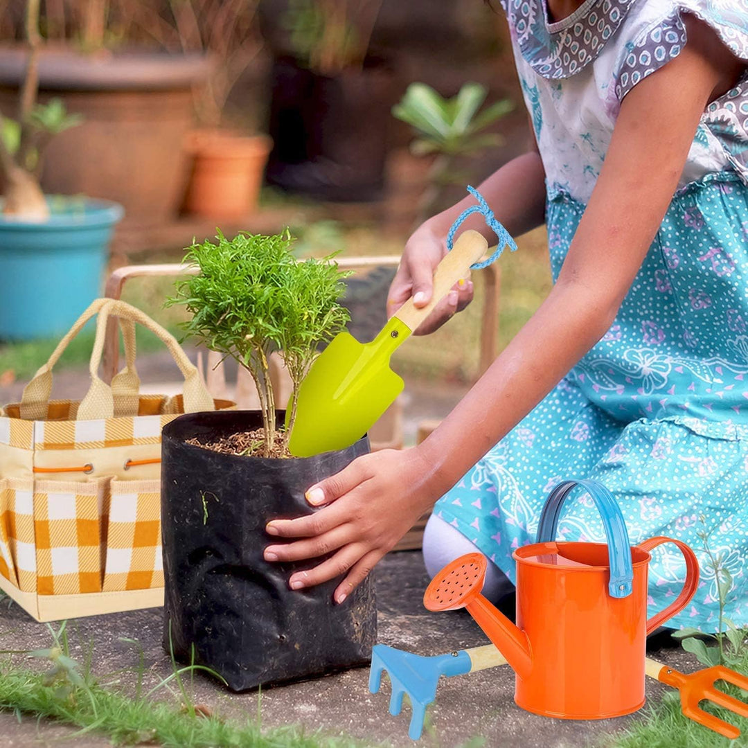 Evelure Gartenwerkzeug-Set für Kinder, Gartenwerkzeug-Set 6-teilig für Kinder mit Giesskanne, Garten