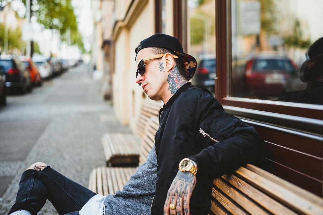 Nebelkind Snapback Cap Shorty Schwarz Puzzle Kurzer Schirm Kappe 5-Panel One Size