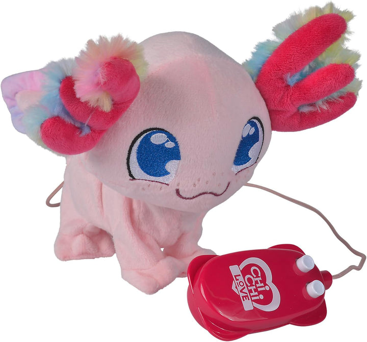 Chi Chi Love Axolotl, Kabelgesteuert, mit flauschigem Regenbogenkiemen, Sound, läuft und bewegt Sich