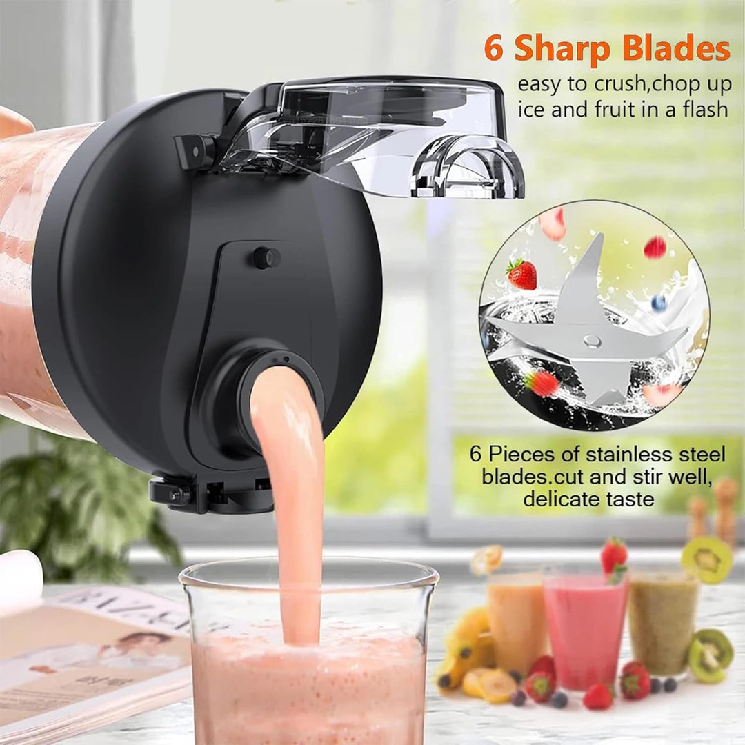 20oz Portable Blender, 240W USB Rechargeable Smoothie Blender with LED Display, Pulse & Blend Modes,