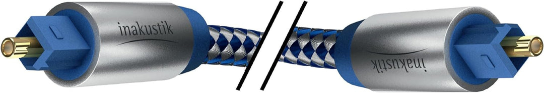 inakustik – 0041210 – Premium Optokabel | Für die Übertragung digitaler Audiosignale | 10m in Blau |
