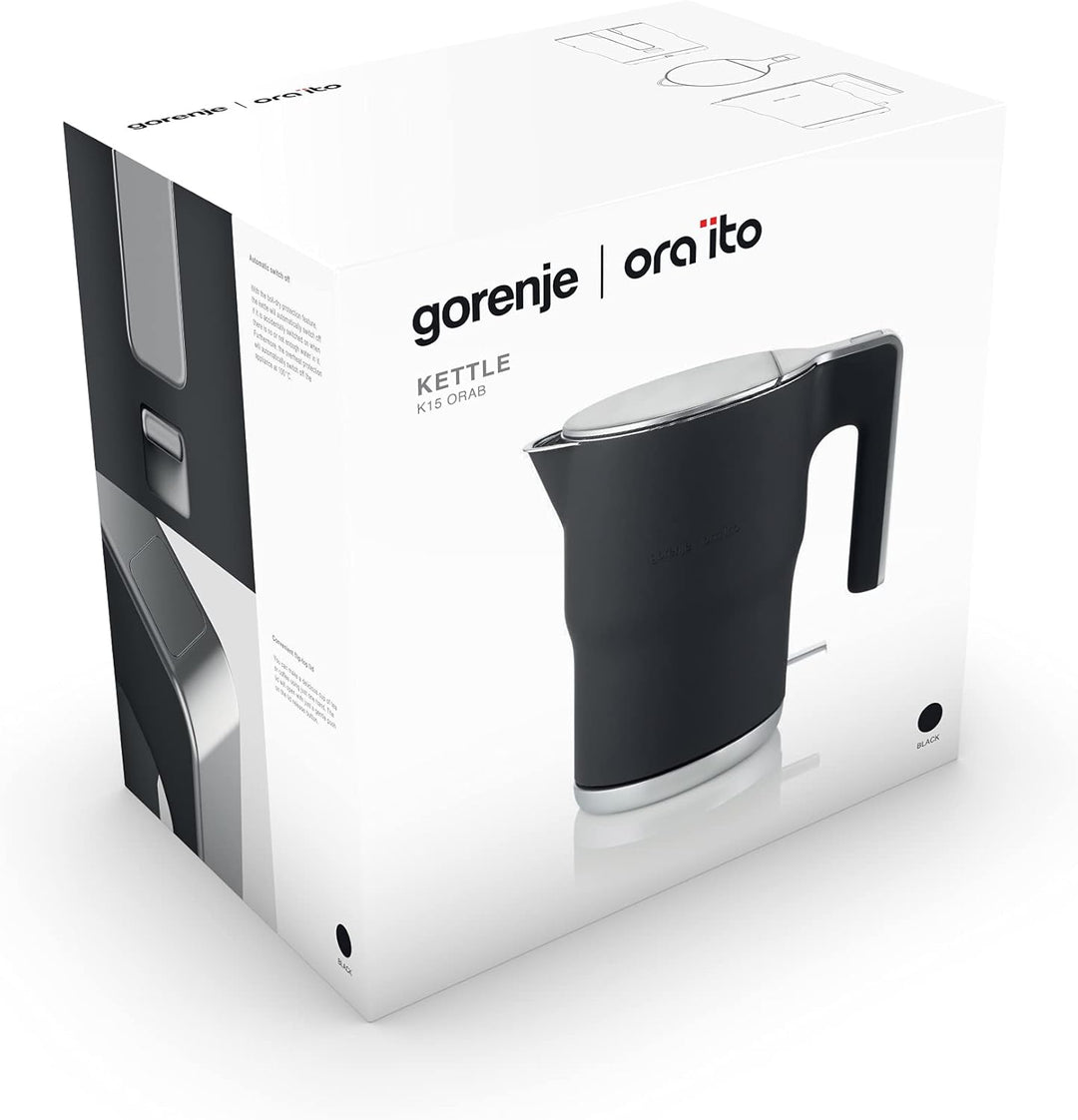 Gorenje K15 ORAB Wasserkocher mit Kalkfilter und isolierender Doppelwand, 2.400 Watt, 1,5 Liter - Sc