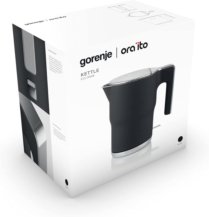 Gorenje K15 ORAB Wasserkocher mit Kalkfilter und isolierender Doppelwand, 2.400 Watt, 1,5 Liter - Sc