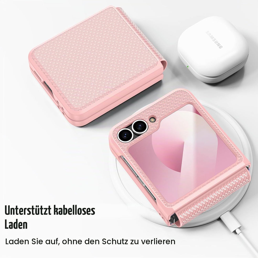 Doeshine für Samsung Galaxy Flip 6/Z Flip 7 FE Hülle [Not for Flip 7] mit Scharnierschutz &amp; Displays