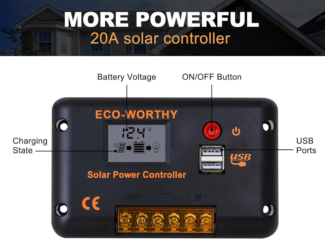 DCHOSE Solar Brunnenpumpen Set mit Batterie Backup, 12V Edelstahl-Wasserpumpe + 120W Solarpanel-Set