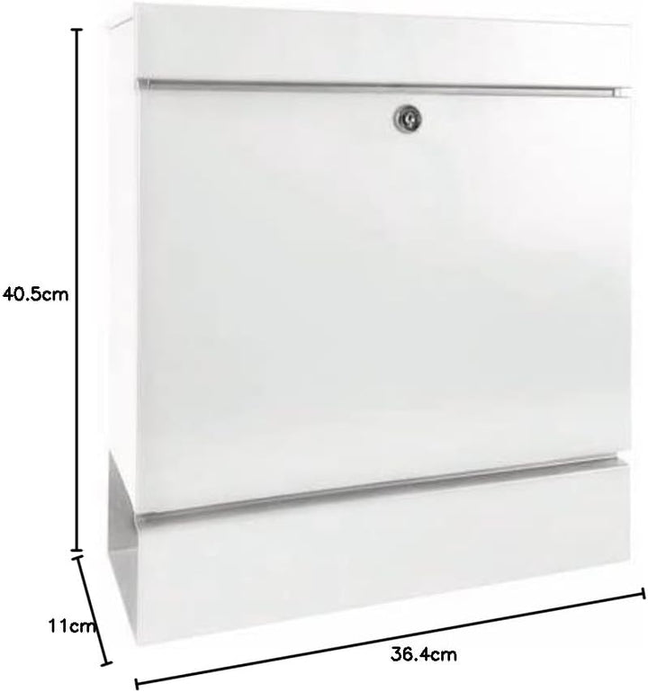 BURG-WÄCHTER Briefkasten Edelstahl mit Zeitungsbox, DIN C4 Einwurf-Format, Mit 2 Schlüssel, Seattle