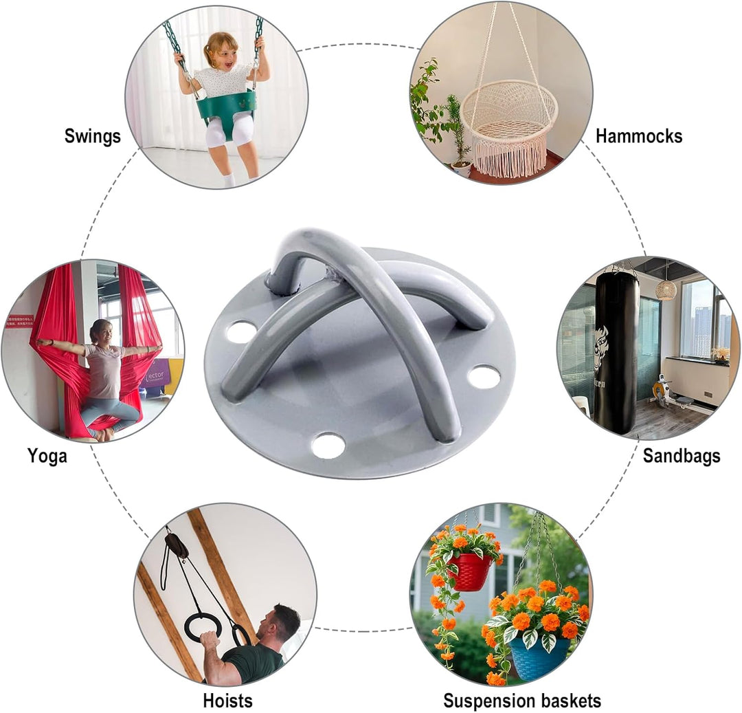 jiuzcare Suspension Trainer Mount Deckenhaken Hängesessel Wandanker Deckenhaken Schwerlast Wandhalte