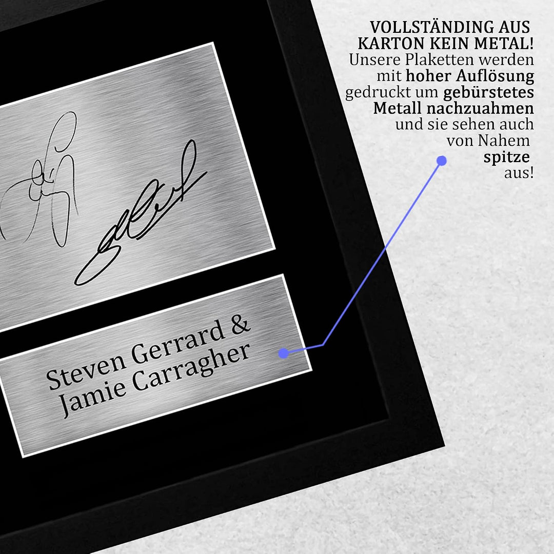 HWC Trading FR Autogramm Steven Gerrard & Jamie Carragher Liverpool Gifts Gedruckt Autogramm für Fan