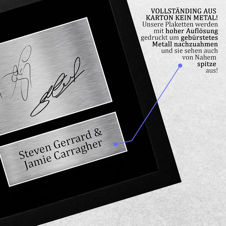 HWC Trading FR Autogramm Steven Gerrard & Jamie Carragher Liverpool Gifts Gedruckt Autogramm für Fan
