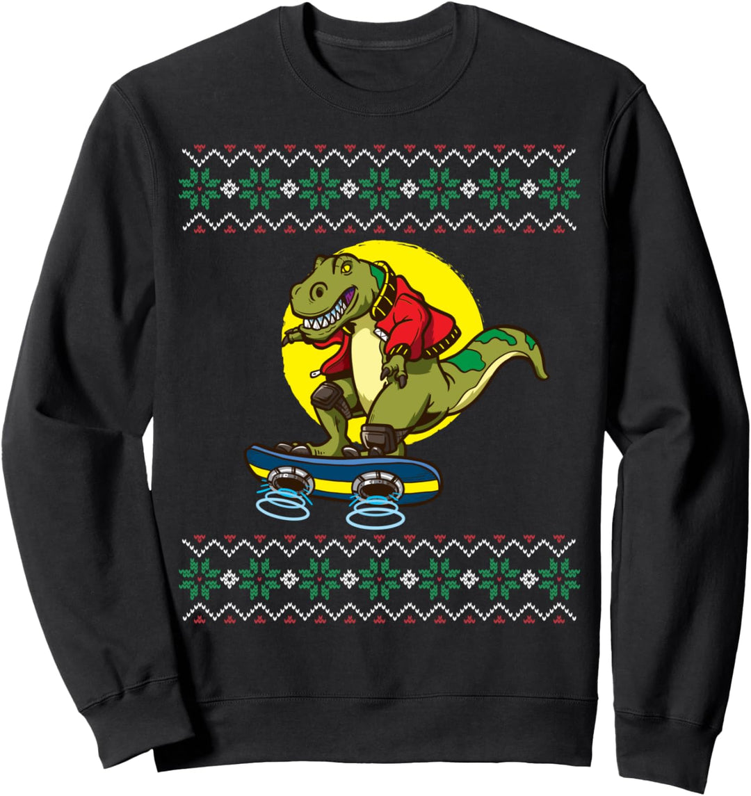 Ugly Christmas Sweater Ugly Sweater Dino Dinosaurier Sweatshirt