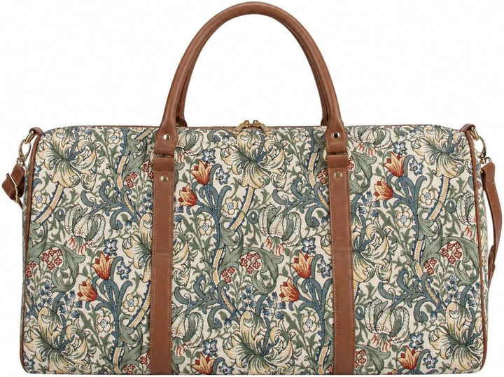 Signare Gobelinische grosse Seesack für Damen, Übernachtungstasche, Wochenendtasche Goldene Lilie, G