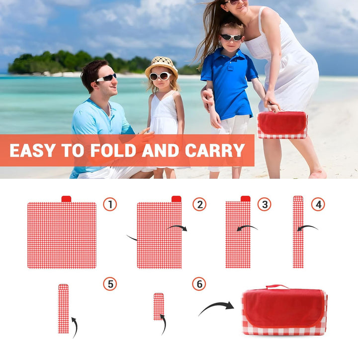 Picknickdecke Wasserdicht Stranddecke Picknickdecken Picknickmatte Rot Weiss Kariert Piknik Decke Ca