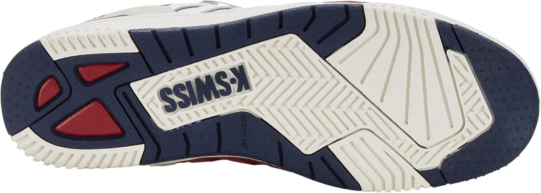 K-Swiss Leder Turnschuhe Rival Si-18 weiss 44.5 EU Brilliant White Tibetan Red Peacoat, 44.5 EU Bril