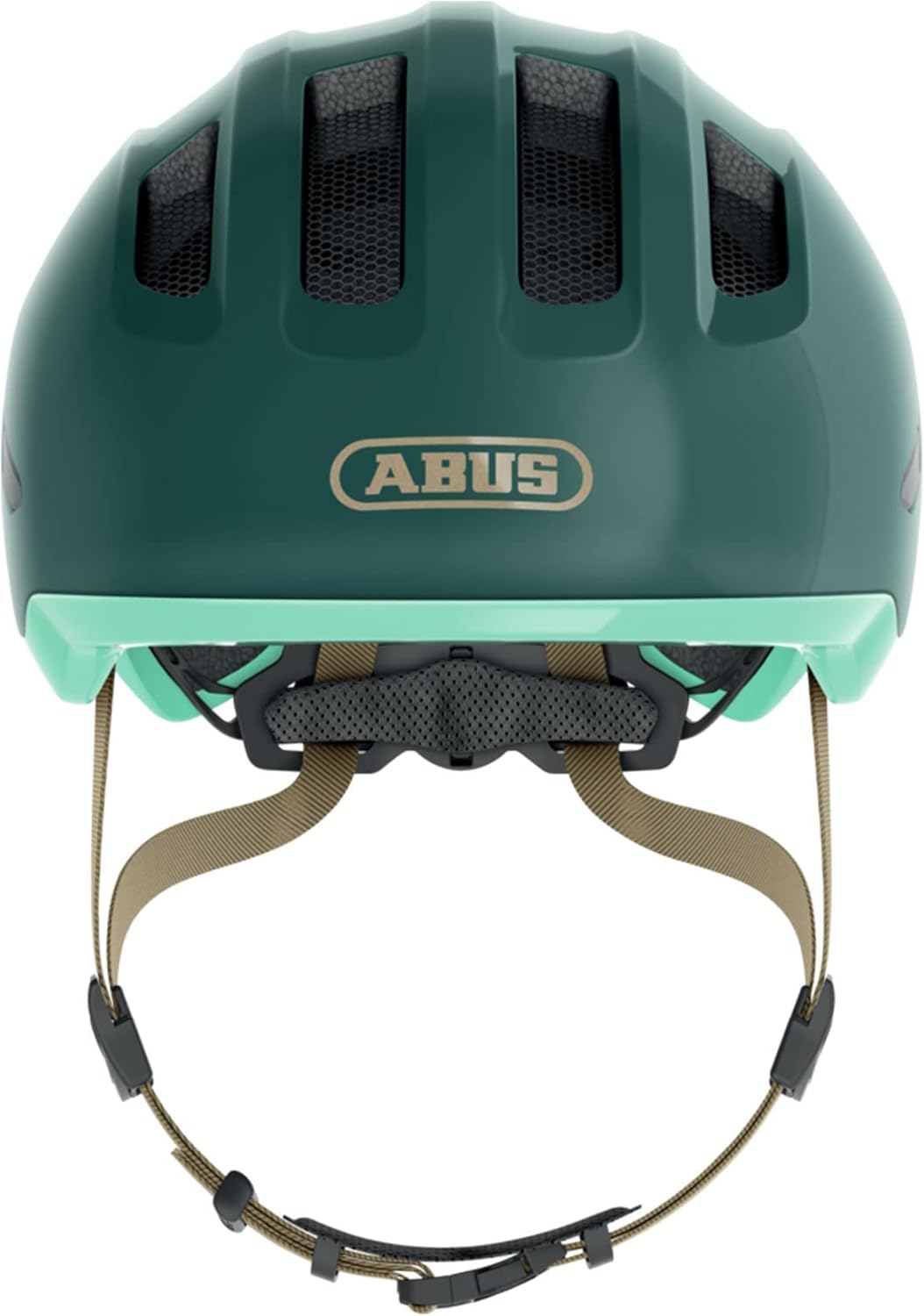 ABUS Kinderhelm Smiley 3.0 ACE LED - Fahrradhelm mit Licht - tiefe Passform & Platz für einen Zopf -