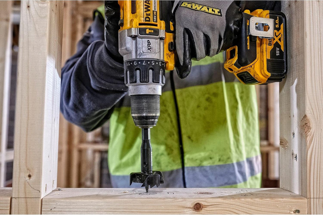 Dewalt Forstnerbohrer DT4580 (für Akku- und Kabelbohrmaschinen, für Durchbruchsbohrungen in Holz, MD