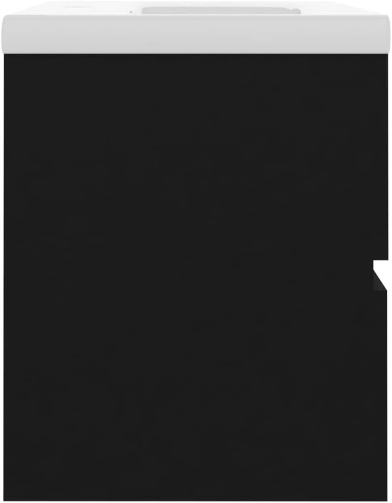 puraday Waschbeckenunterschrank Schwarz Einbauwaschbecken Waschbeckenunterschrank HäNgend BadmöBel S