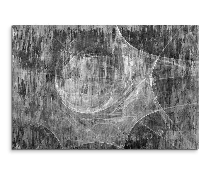 Sinus Art Abstrakt 1491-120x80cm SCHWARZ-Weiss Bilder - Wandbild Kunstdruck in XXL Format - Fertig A