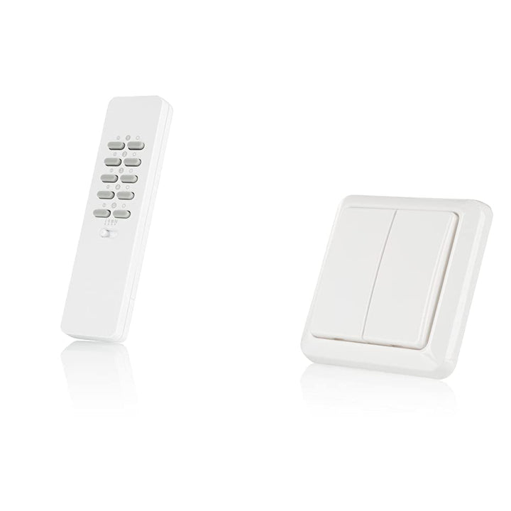 Trust Smart Home 433 MHz Fernbedienung AYCT-102 &amp; 71012 Smart Home 433 MHz Funk-Doppel-Wandschalter