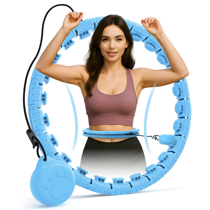 JLoibao Smart Hula Hoop Reifen Erwachsene Zum Abnehmen, 24-Stufiger Infinity Hula-Hoop (77-132cm) Mi