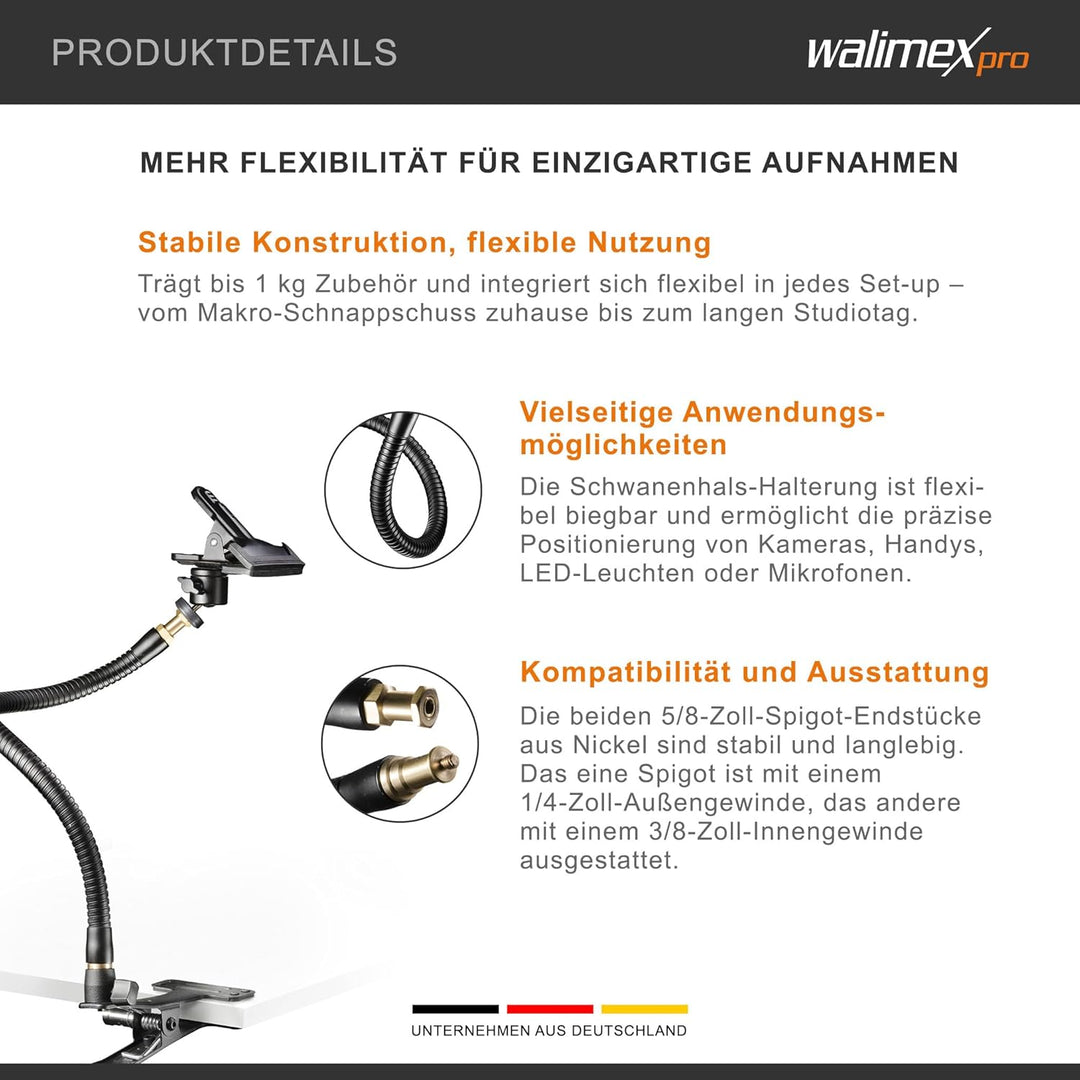 Walimex Pro Flexible Halterung Schwanenhals XL, XL