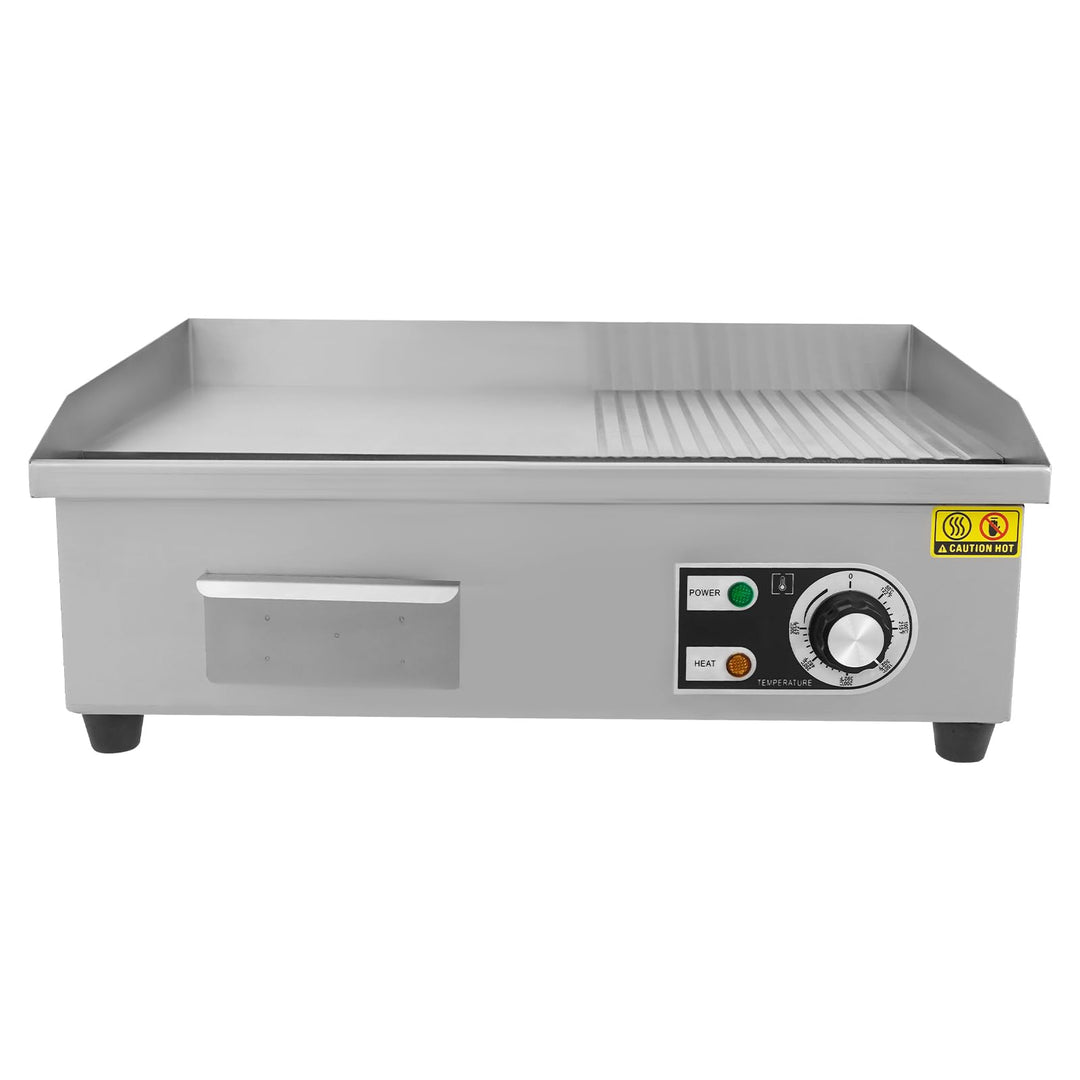Elektrisch Tischgrill Elektrogrill Edelstahl Grillplatte | 3000W Grillplatte Elektrisch Gastro, Brat