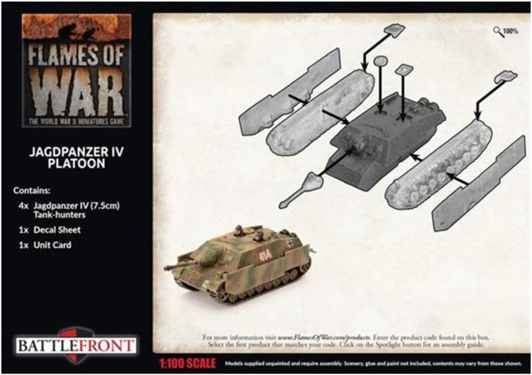 Flames of War: Late War: German: Jagdpanzer IV Tank-Hunter Platoon (GBX151)