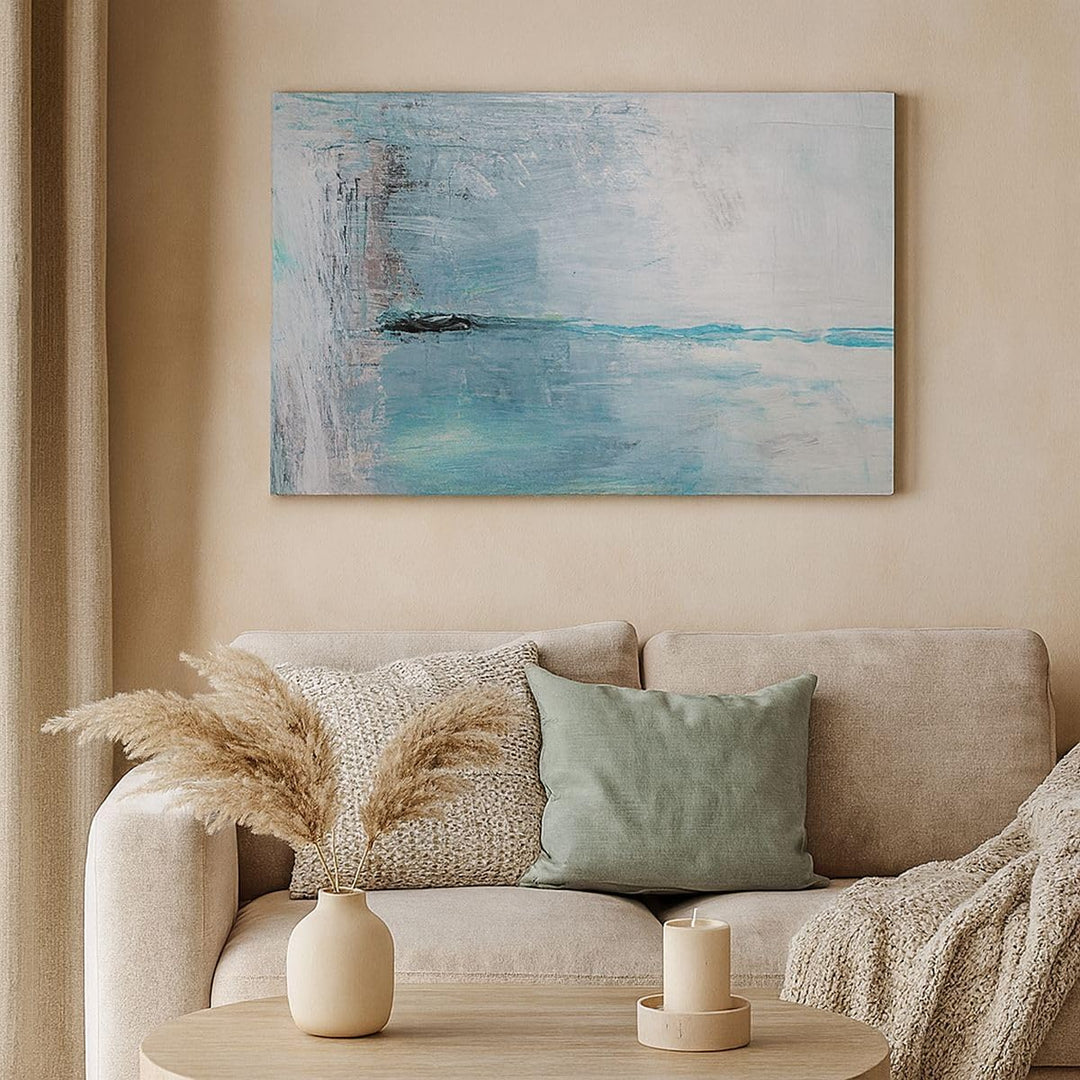 Bilder auf Leinwand 100x70cm Leinwandbild mit Rahmen Abstraktion modern Gross Wanddeko Bild Schlafzi