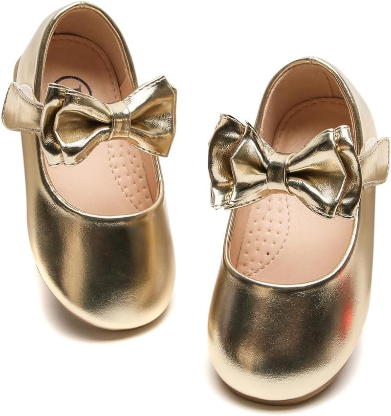 DADAWEN Mädchen Mary Jane Schuhe Festliche Kleidschuhe Prinzessin Ballerinas 31 EU Gold, 31 EU Gold