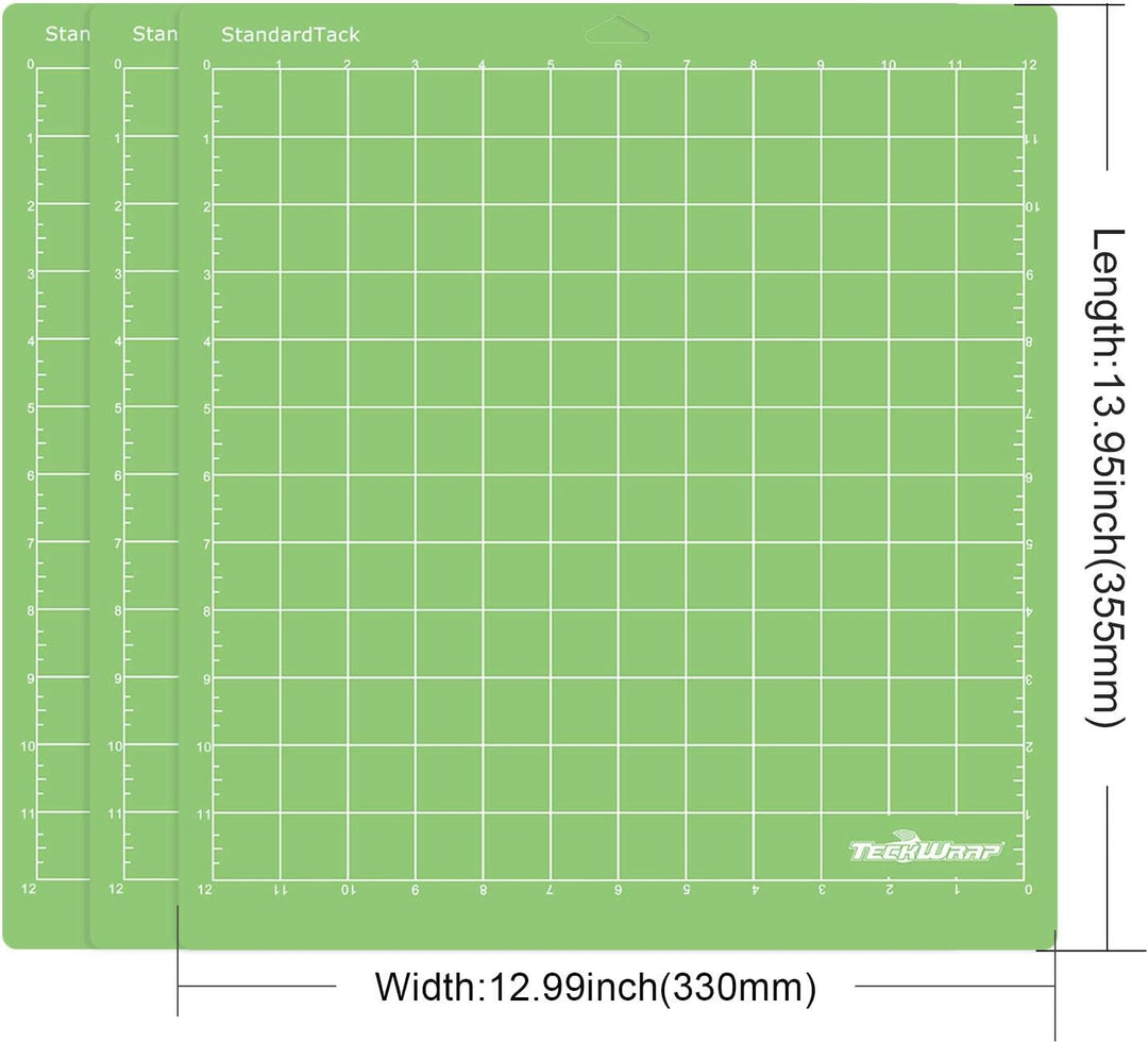 TECKWRAP StandardGrip Schneidematte, 30,5 x 30,5 cm, Grün, 3 Stück, Grün
