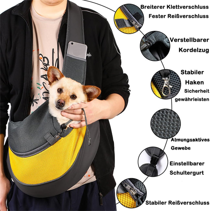 Tragetuch Klein Hund Tragetasche Mesh Hundetragetasche Verstellbar Hundetragebeutel Atmungsaktiv Hun