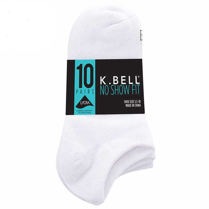 K. Bell Damen-Socken, 10 Paar, Sockengrösse 37-45, Weiss, Weiss/opulenter Garten, 42-44.5 EU, 45 Wei