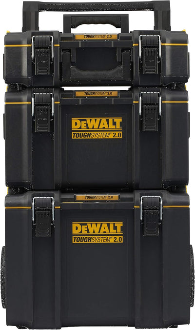 DEWALT TOUGHSYSTEM DS450 + DS300 + DS166, Multicolor, 2 Coffrets + Coffret sur Roulettes IP65, 2 Cof